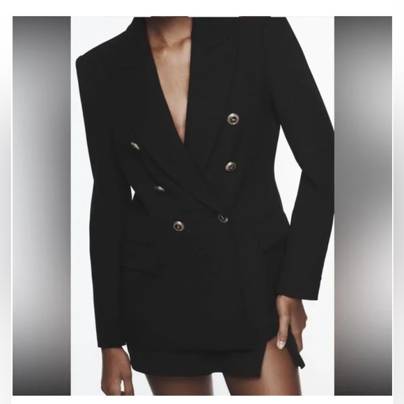 Zara Tailored Double Breasted Blazer - Picture 2 of 6